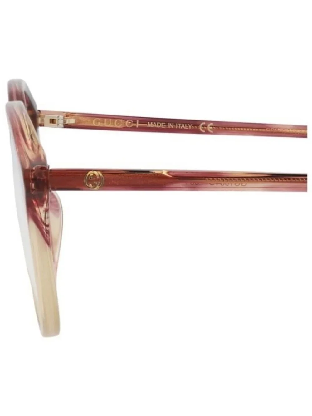 New Gucci Womens Round/Oval Red Red Transparent Fashion Designer Eyeglasses